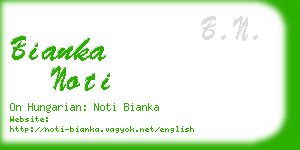 bianka noti business card